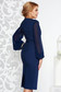 LaDonna darkblue elegant midi pencil dress slightly elastic fabric with inside lining with embroidery details 2 - StarShinerS.com