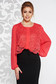 Coral elegant from veil fabric flared women`s blouse lace overlay 1 - StarShinerS.com