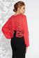 Coral elegant from veil fabric flared women`s blouse lace overlay 2 - StarShinerS.com