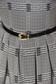 Grey elegant flaring cut dress airy fabric accessorized with belt 4 - StarShinerS.com