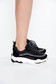 Black casual low heel sneakers light sole with lace 1 - StarShinerS.com