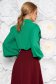 LaDonna green women`s blouse elegant flared airy fabric with inside lining bow accessory 2 - StarShinerS.com