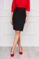 StarShinerS black office skirt straight high waisted slightly elastic fabric with inside lining 1 - StarShinerS.com
