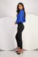 High-Waisted Tapered Black Stretch Fabric Trousers - StarShinerS 3 - StarShinerS.com