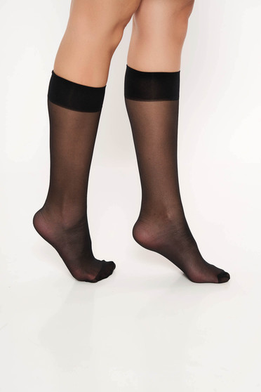 Sosete negre din material elastic cu banda elastica care nu aluneca