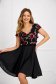 Rochie din voal si tul cu aplicatii florale cu efect 3d neagra in clos - StarShinerS 2 - StarShinerS.ro