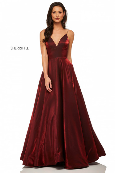 Rochie Sherri Hill 52424 Burgundy