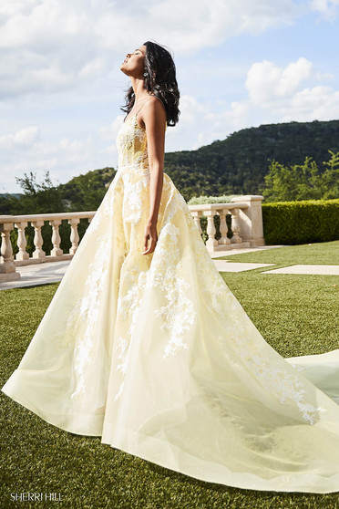 Rochie Sherri Hill 52448 Yellow
