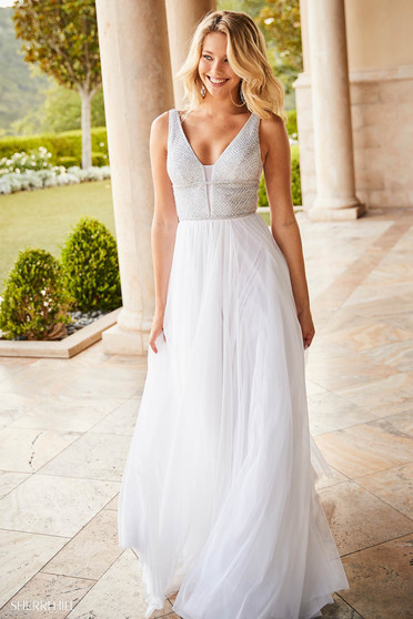 Rochie Sherri Hill 52463 White
