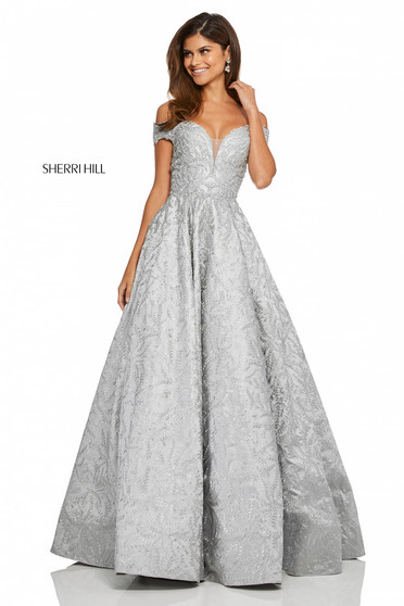 Rochie Sherri Hill 52507 Silver