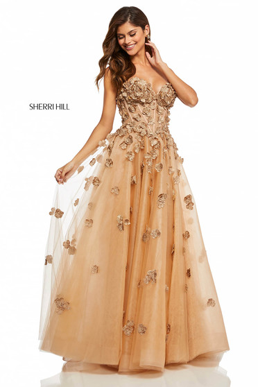 Rochie Sherri Hill 52651 Gold