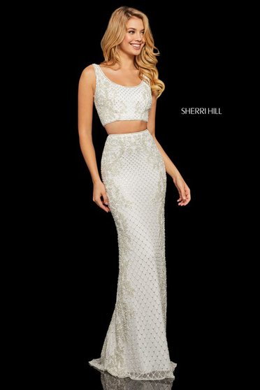 Rochie Sherri Hill 52686 White