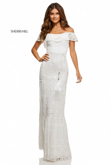 Rochie Sherri Hill 52688 White
