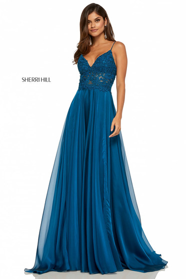 Rochie Sherri Hill 52818 Blue
