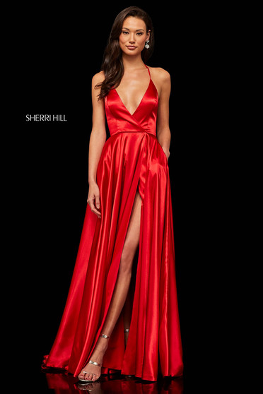Rochie Sherri Hill 52921 red