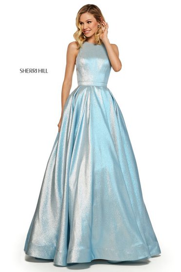 Rochie Sherri Hill 52957 sky blue