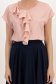 Bluza dama din voal roz-deschis cu croi larg si volanas asimetric frontal  - StarShinerS 4 - StarShinerS.ro