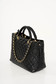 Black bag office natural leather long chain handle 2 - StarShinerS.com