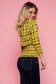 Top Secret yellow casual women`s blouse airy fabric with chequers with elastic waist 2 - StarShinerS.com