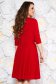 Rochie din material elastic rosie pana la genunchi in clos cu decolteu in v - StarShinerS 2 - StarShinerS.ro