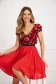 Rochie din voal si tul cu aplicatii florale cu efect 3d rosie in clos - StarShinerS 1 - StarShinerS.ro