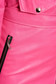 Rochie SunShine roz de party midi cu un croi mulat din piele ecologica accesorizata cu cordon 4 - StarShinerS.ro