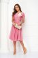 StarShinerS rosa occasional cloche dress with elastic waist accessorized with tied waistband 3 - StarShinerS.com