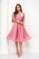 StarShinerS rosa occasional cloche dress with elastic waist accessorized with tied waistband 4 - StarShinerS.com