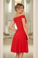 StarShinerS red occasional elegant cloche dress with a cleavage off shoulder flexible thin fabric/cloth 3 - StarShinerS.com