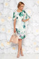 Rochie verde-deschis eleganta din voal cu imprimeu floral cu un croi mulat cu suprapunere de material 3 - StarShinerS.ro