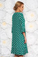 Green daily flared dress with bell sleeve thin fabric dots print 2 - StarShinerS.com