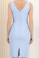 Rochie din stofa elastica albastru-deschis pana la genunchi tip creion - StarShinerS 5 - StarShinerS.ro