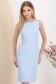 Rochie din stofa elastica albastru-deschis pana la genunchi tip creion - StarShinerS 1 - StarShinerS.ro