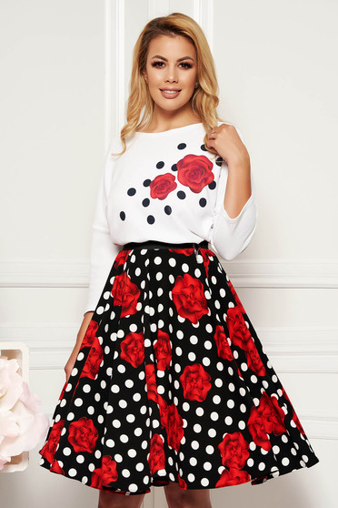 Set StarShinerS negru din 2 piese cu fusta