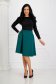 Green skirt cloche midi with pockets slightly elastic fabric - StarShinerS 2 - StarShinerS.com