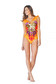 Cosita Linda orange luxurious altogether swimsuit frilled bare back 6 - StarShinerS.com