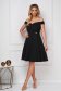 StarShinerS black occasional elegant cloche dress with a cleavage off shoulder flexible thin fabric/cloth 1 - StarShinerS.com