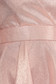 Rochie din material neelastic cu aspect metalic roz deschis in clos cu volanase - Ana Radu 5 - StarShinerS.ro