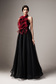 Ana Radu black occasional cloche dress sleeveless with ruffle details 1 - StarShinerS.com