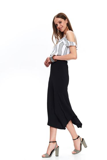 Fusta Top Secret neagra casual cu talie inalta asimetrica midi