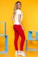 Treninguri dama SunShine rosii casual din 2 piese cu pantalon din bumbac elastic 2 - StarShinerS.ro
