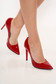 Pantofi rosi stiletto elegant din piele naturala cu toc inalt 1 - StarShinerS.ro