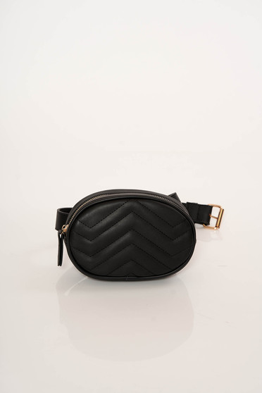 Geanta dama neagra casual tip borseta din material matlasat