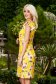 StarShinerS yellow dress elegant short cut cloth with v-neckline frilly straps 2 - StarShinerS.com