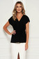 StarShinerS black women`s blouse elegant flared detachable cord with v-neckline 1 - StarShinerS.com