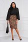 Brown skirt midi pencil back slit cloth - StarShinerS 6 - StarShinerS.com