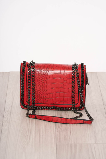 Geanta dama rosie snake print eleganta din piele ecologica accesorizata cu fermoare