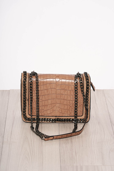 Geanta dama maro snake print eleganta din piele ecologica accesorizata cu fermoare
