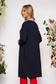 Darkblue overcoat casual long knitted fabric with easy cut 2 - StarShinerS.com