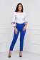 Blue tapered high-waisted trousers made of slightly elastic fabric - StarShinerS 3 - StarShinerS.com